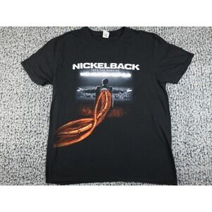 Nickelback Feed the Machine 2017 Tour T-Shirt Mens Large Black Gildan Softstyle